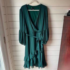 Maison Tara Green Midi Dress